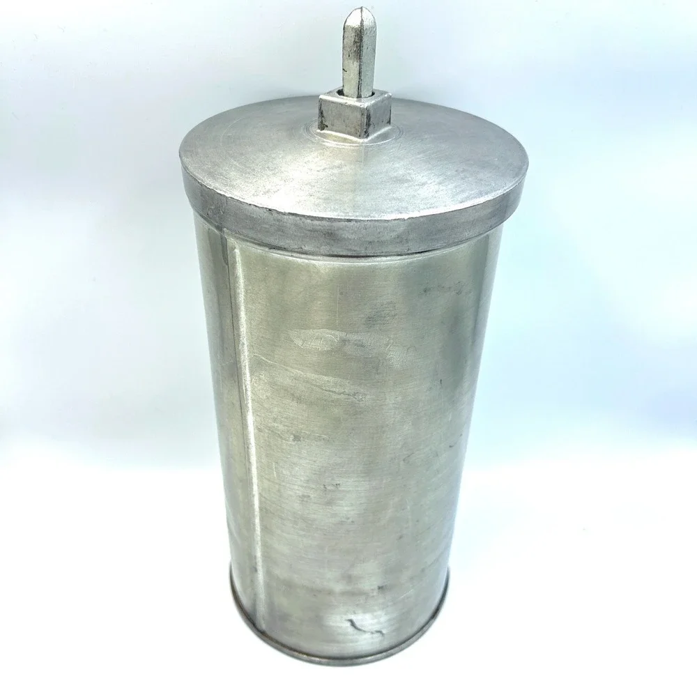Vintage White Mountain Ice Cream Maker Canister Dasher Lid 4 Qt 4-38ALU3 Silver